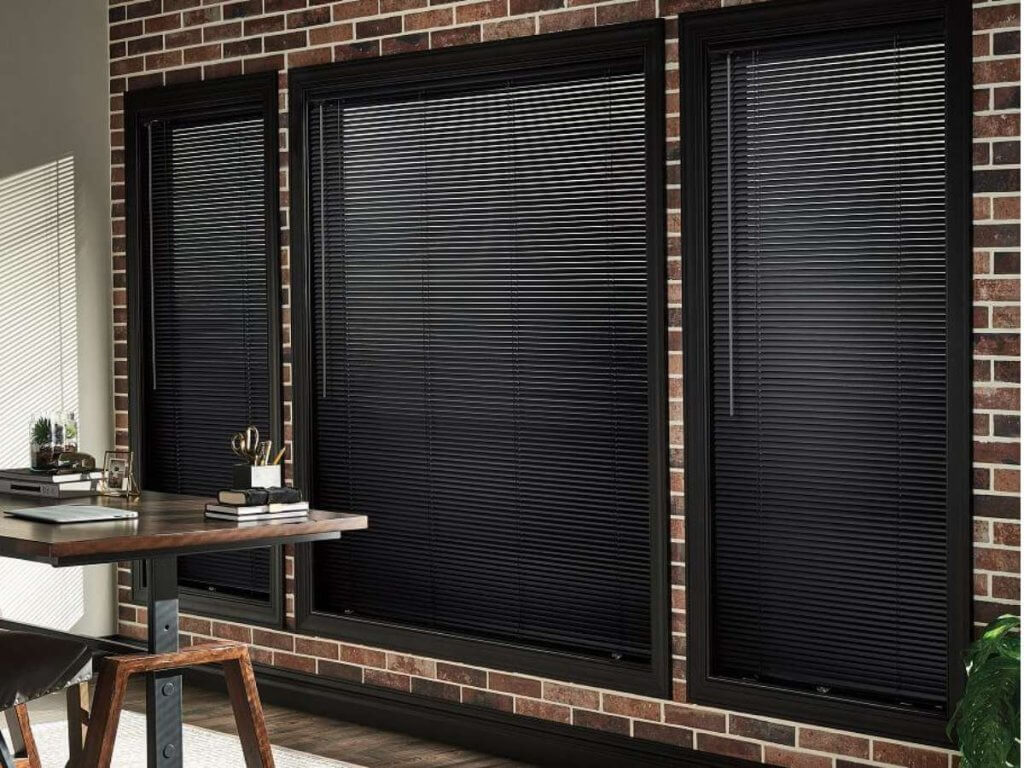 For a more modern living approach, aluminum blinds are lightweight, slim, and available in a variety of finishes.