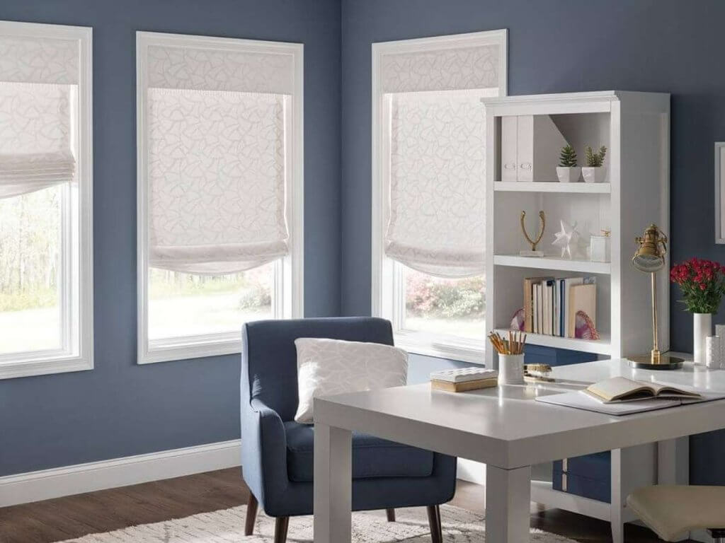 Graber Roman Shades in Study