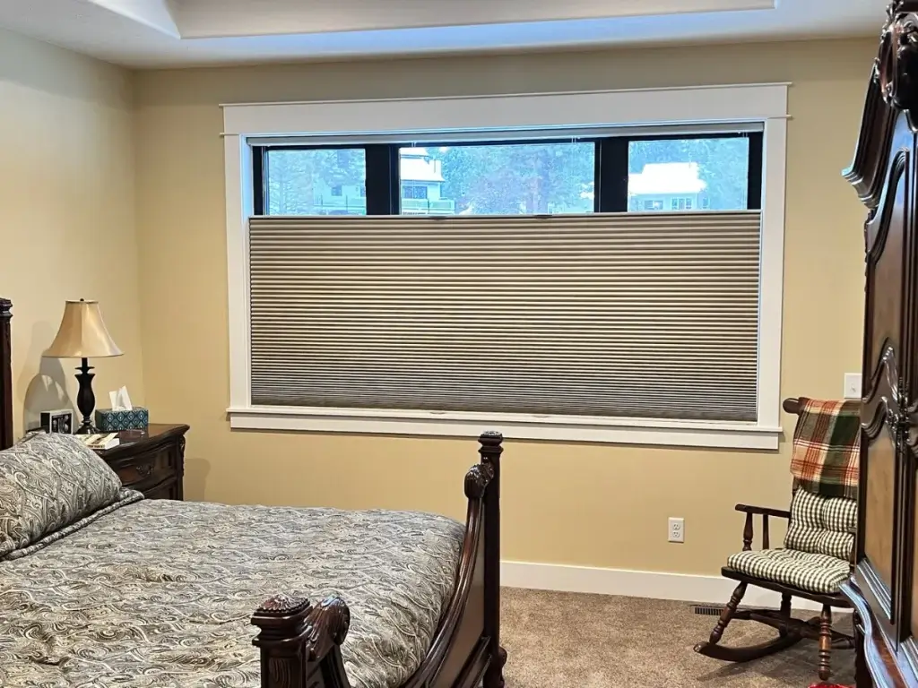 Top-Down Bottom-Up Cellular SHades in Bedroom
